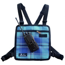 Load image into Gallery viewer, UHF radio chest harness blue