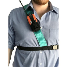 Load image into Gallery viewer, UHF single shoulder radio harness duck egg blue