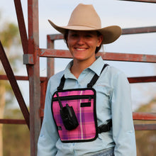 Load image into Gallery viewer, uhf radio chest harness in pink