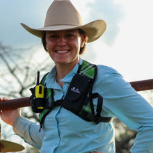 Load image into Gallery viewer, green uhf shoulder radio harness