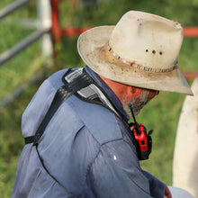 Load image into Gallery viewer, grey uhf radio harness back view