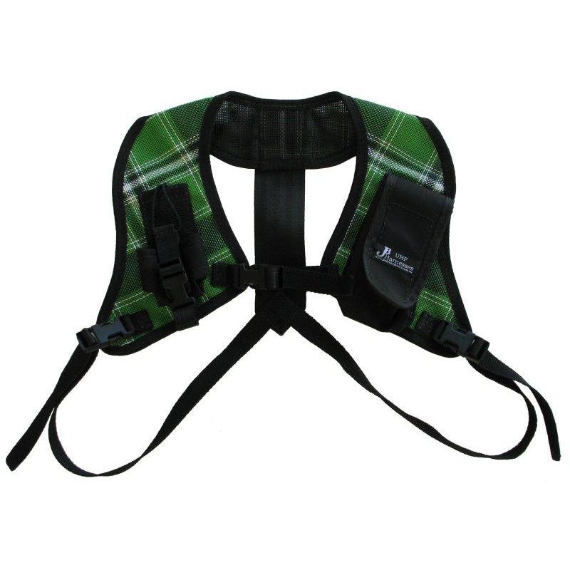 Double shoulder radio harness green