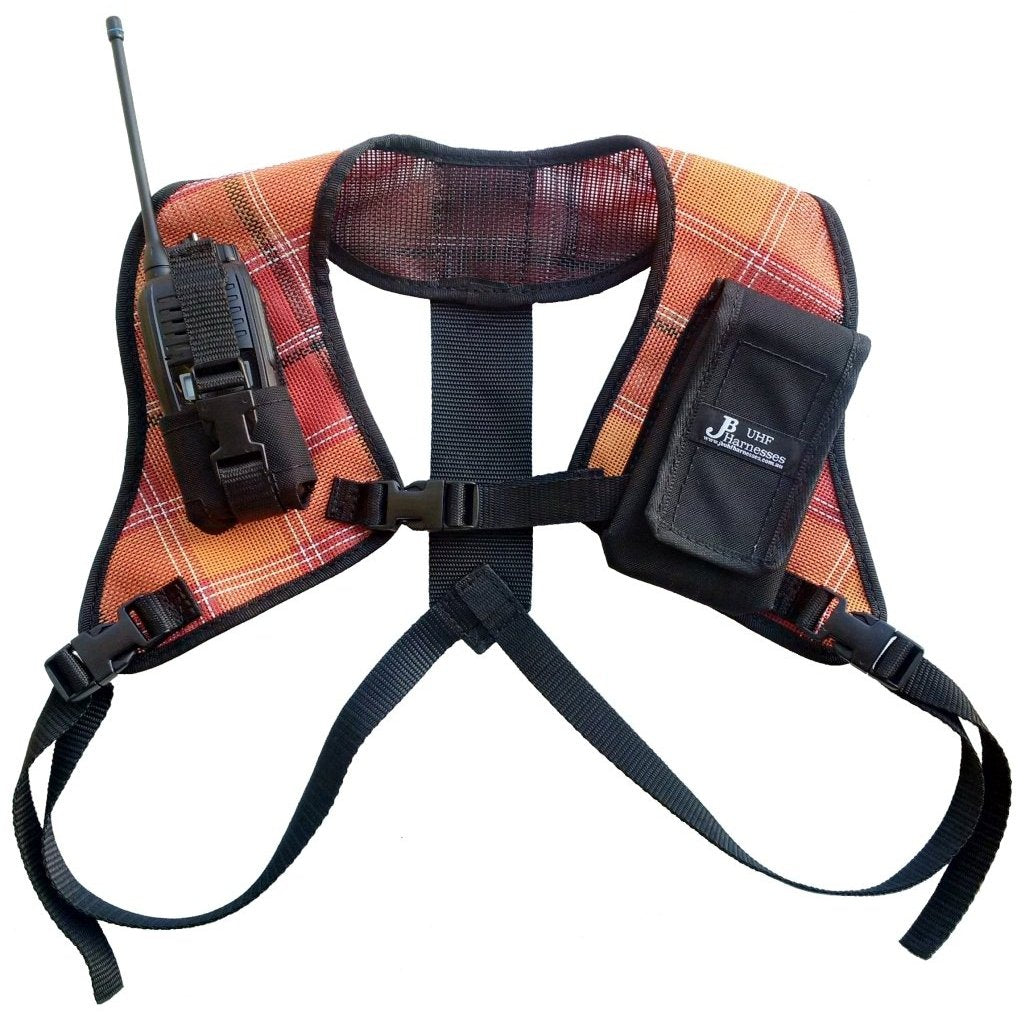 Double shoulder radio harness orange