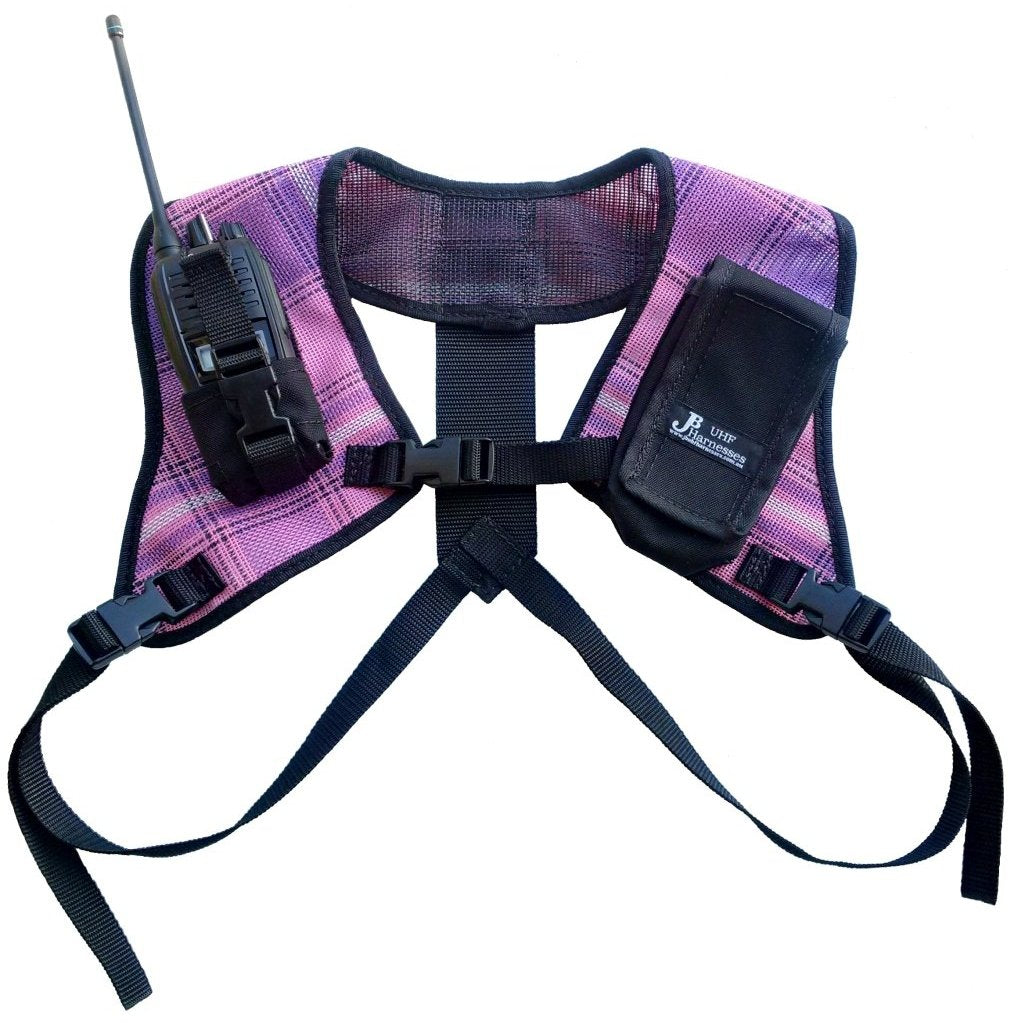 Double shoulder radio harness pink